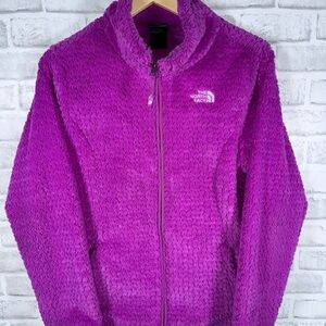 NORTH FACE Purple Heavy Pile Jacket Girls XL EUC